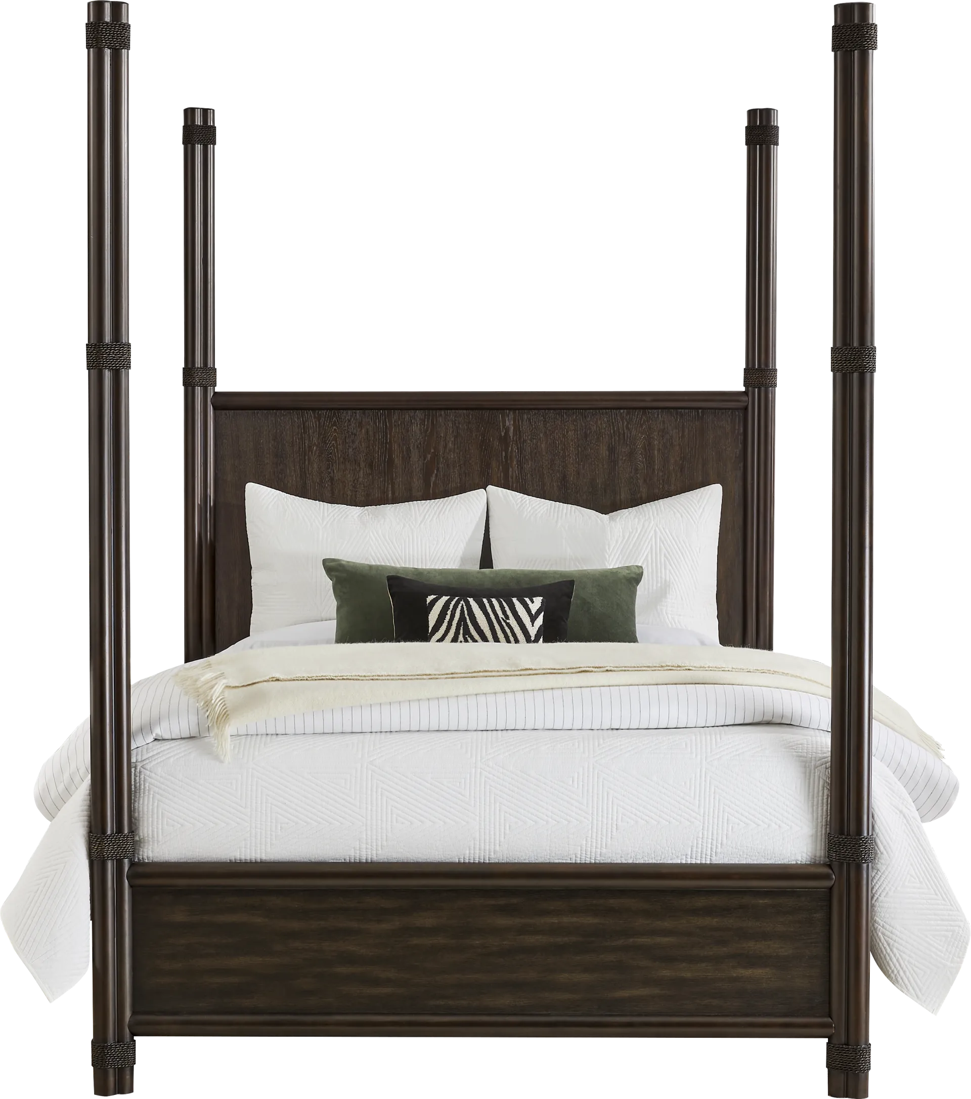 Vineyard Estates Brown 7 Pc King Poster Bedroom - Image 2