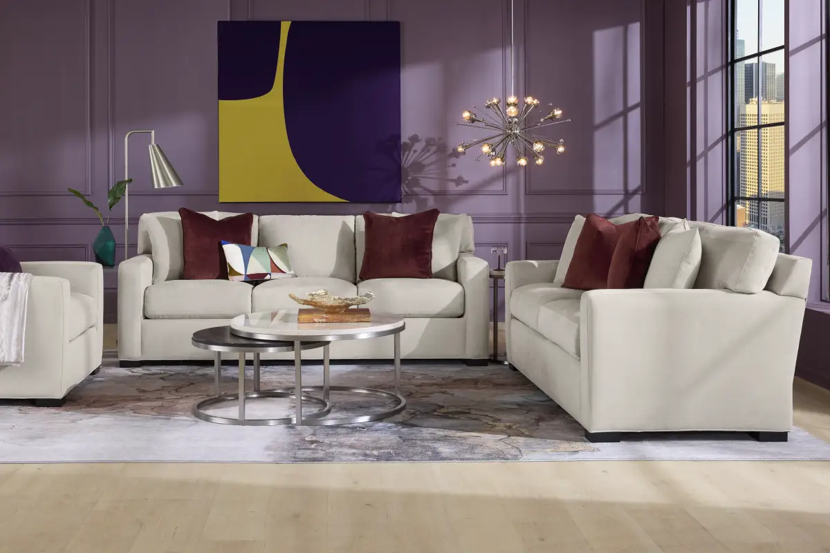 Harmonie Dove 8 Pc Living Room