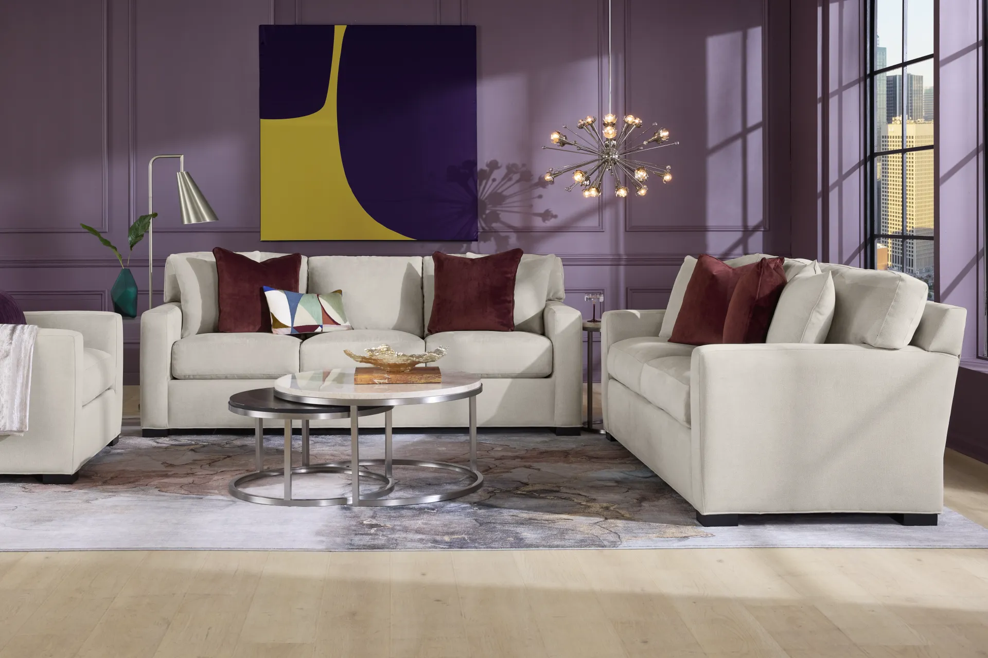 Harmonie Dove 7 Pc Living Room - Image 1