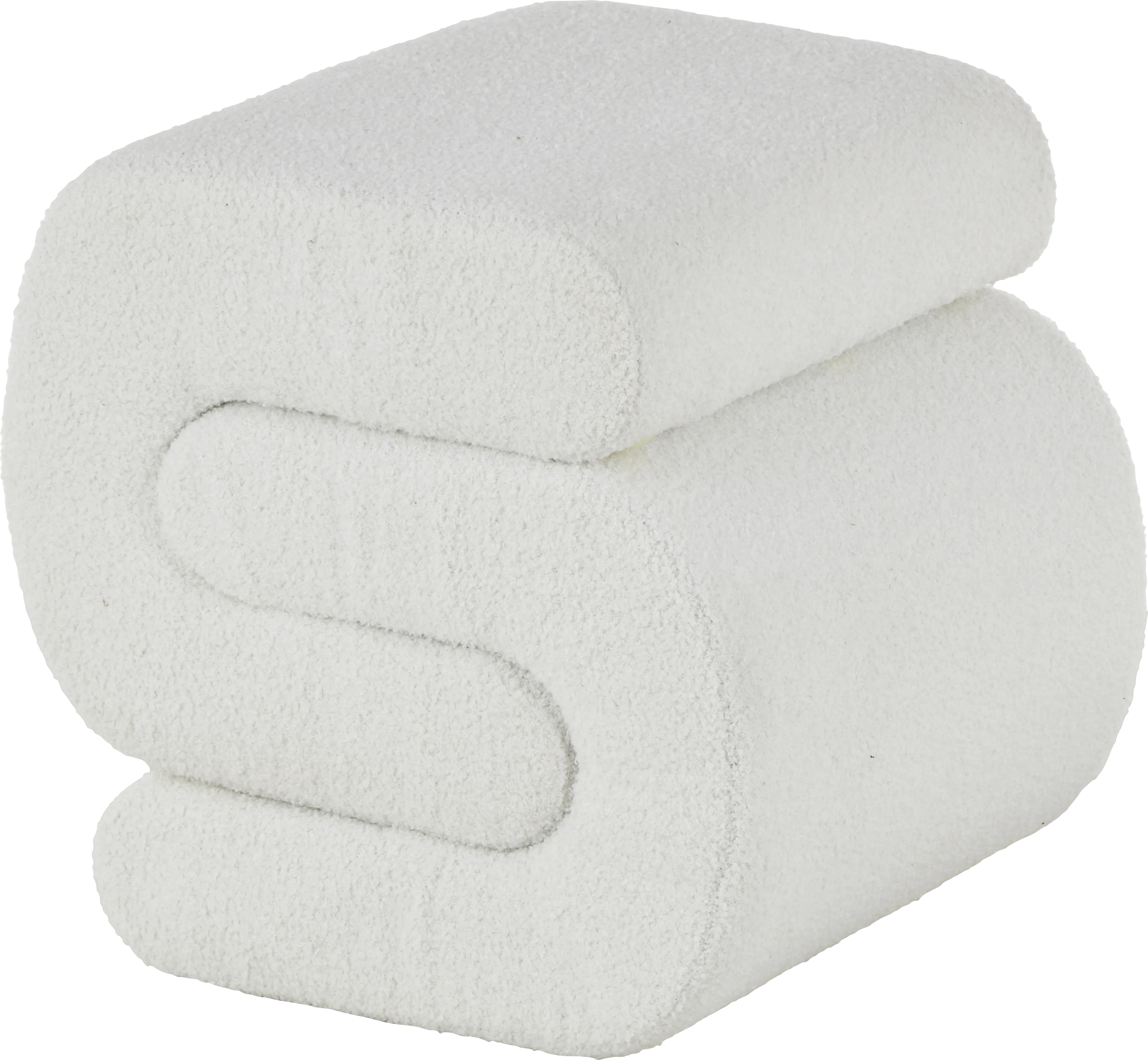 Samace White Ottoman - Thumbnail - Image 1