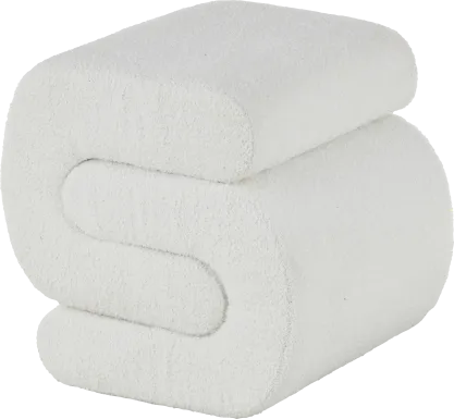 Samace White Ottoman