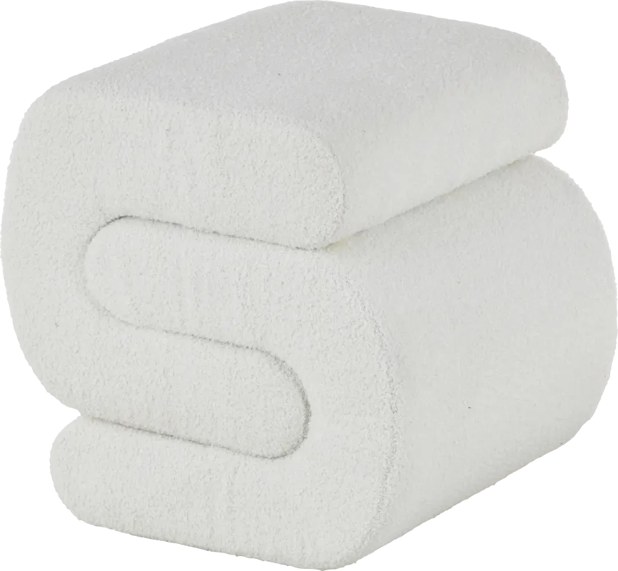 Samace White Ottoman