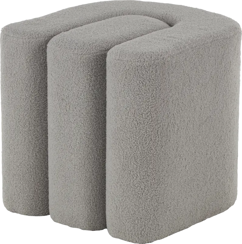 Lormi Gray Ottoman