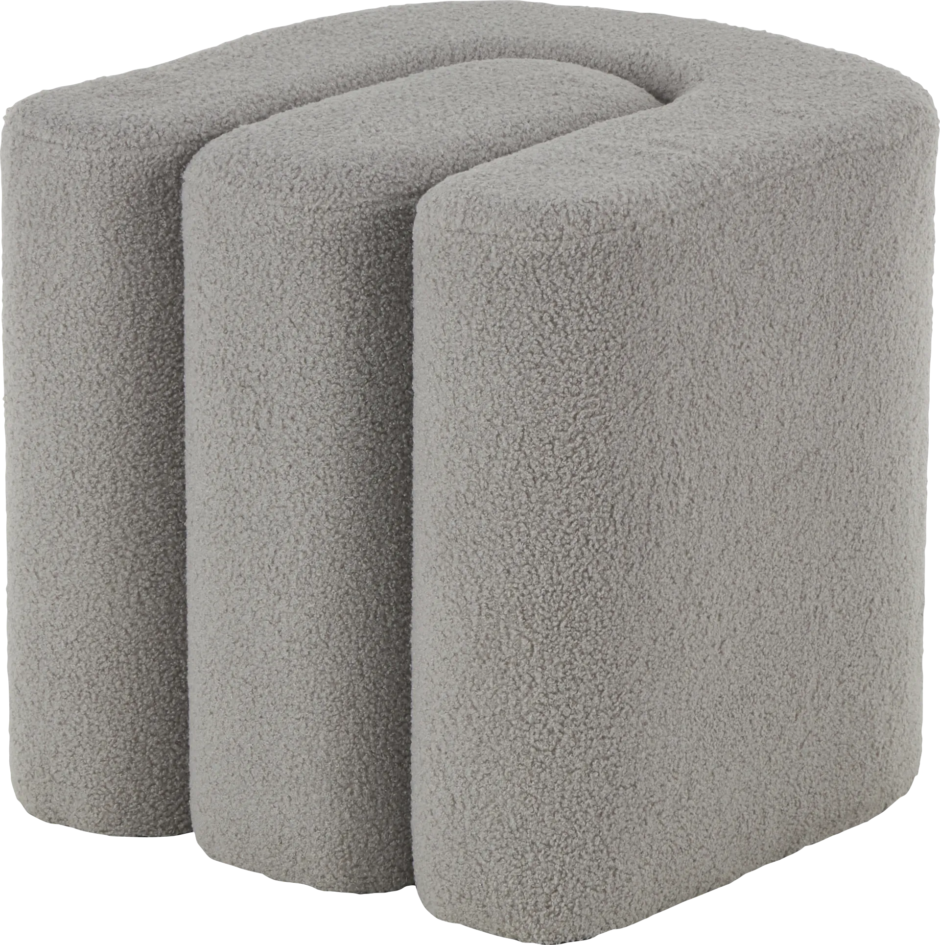 Lormi Gray Ottoman - Image 1
