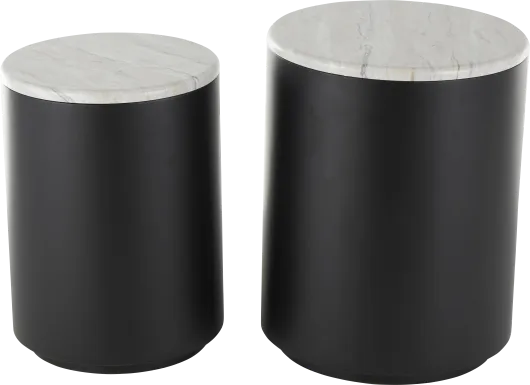 Alrin Black Nesting Table, Set of 2