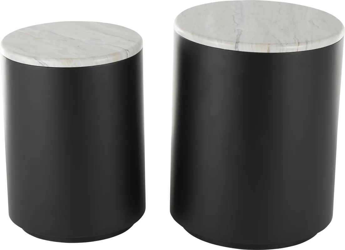 Alrin Black Nesting Table, Set of 2