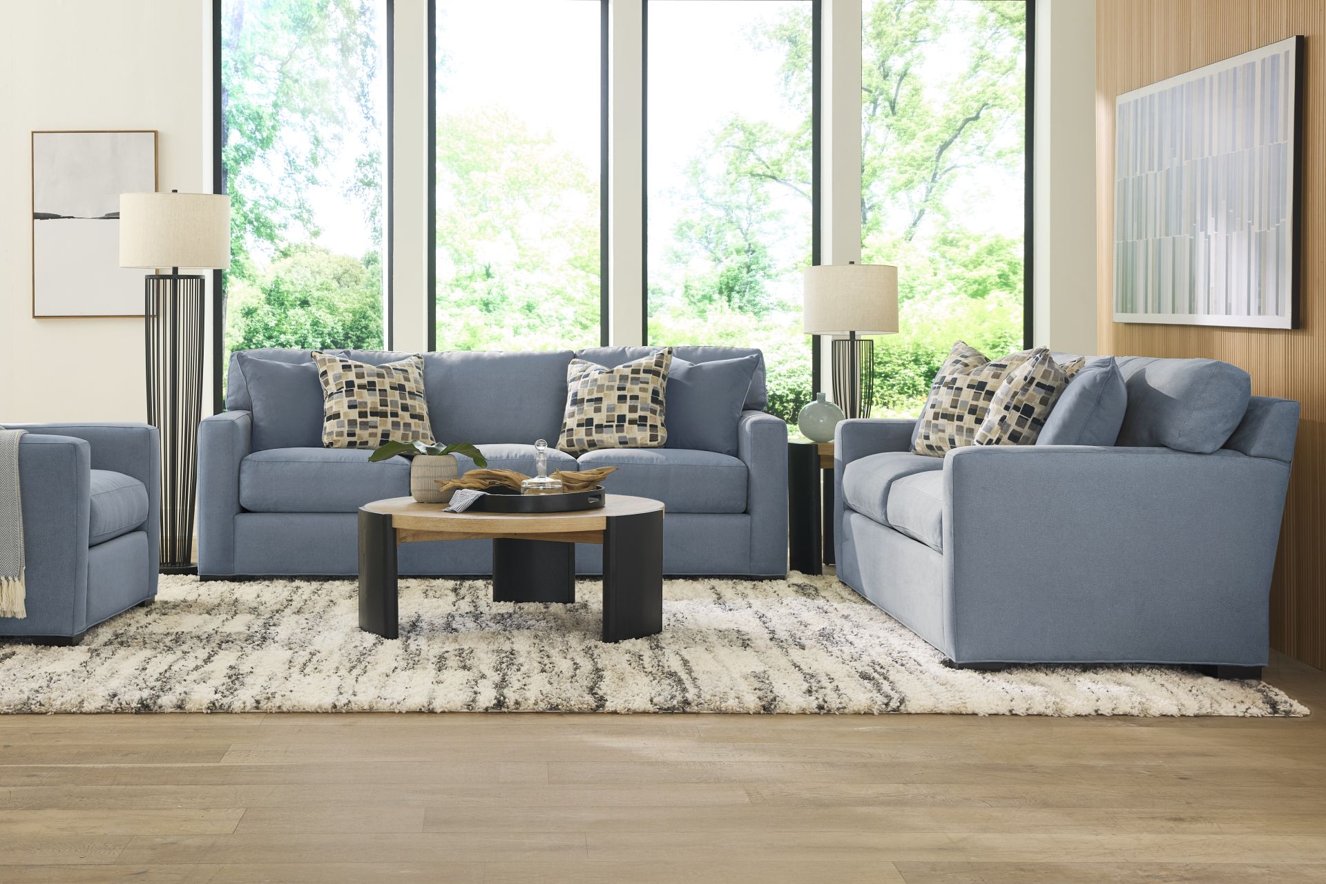 Harmonie Blue 7 Pc Living Room - Image 1