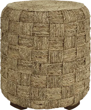 Vaessa Brown Round Accent Table