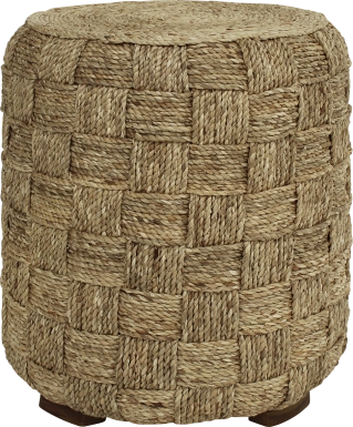 Vaessa Brown Round Accent Table