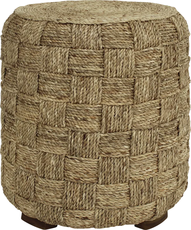 Vaessa Brown Round Accent Table