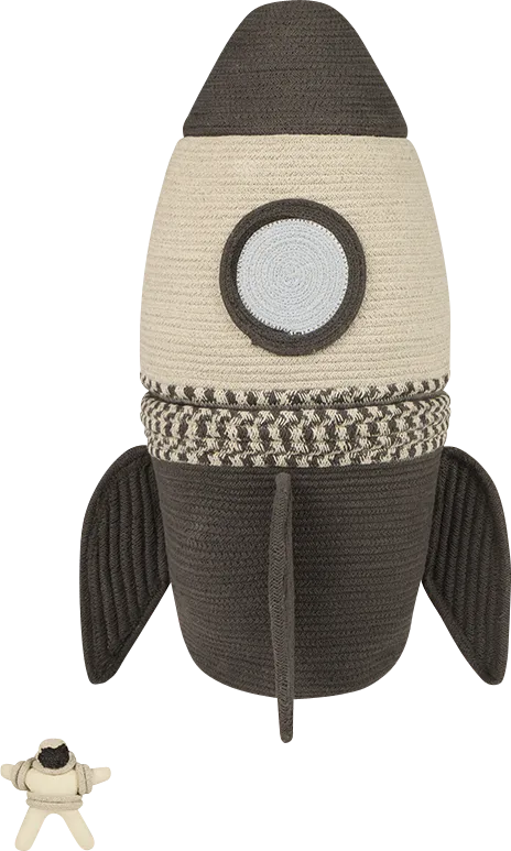 Kids Brown Rocket Basket - Image 1