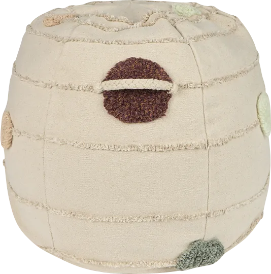 Kids Beige Solar System Pouf