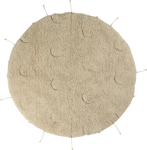 Kids Natural 3'3 Moon Rug - Thumbnail - Image 1