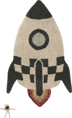 Kids Natural 2'9 x 4'5 Rocket Rug