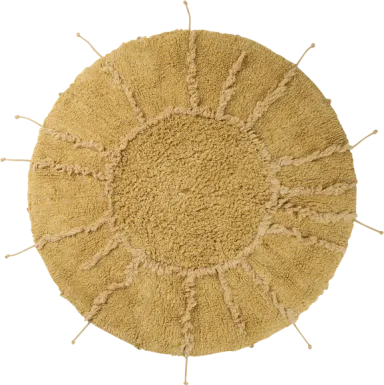 Kids Yellow 3'3 Solar Round Rug