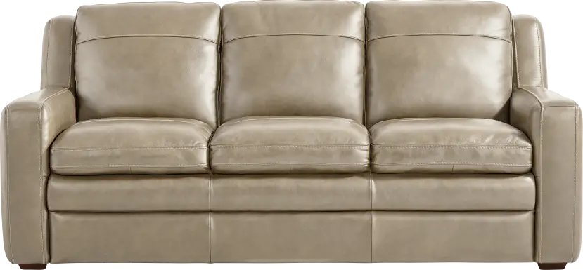 Salinger Beige Leather Sofa