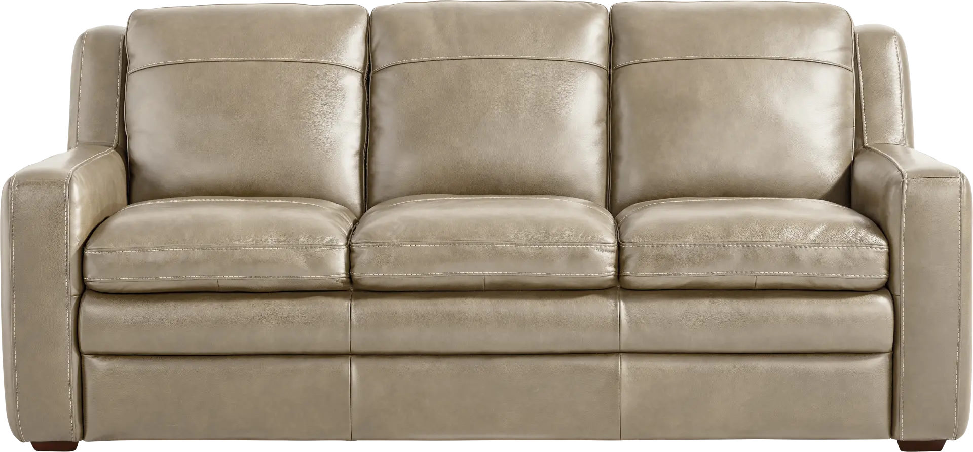 Salinger Beige Leather Sofa