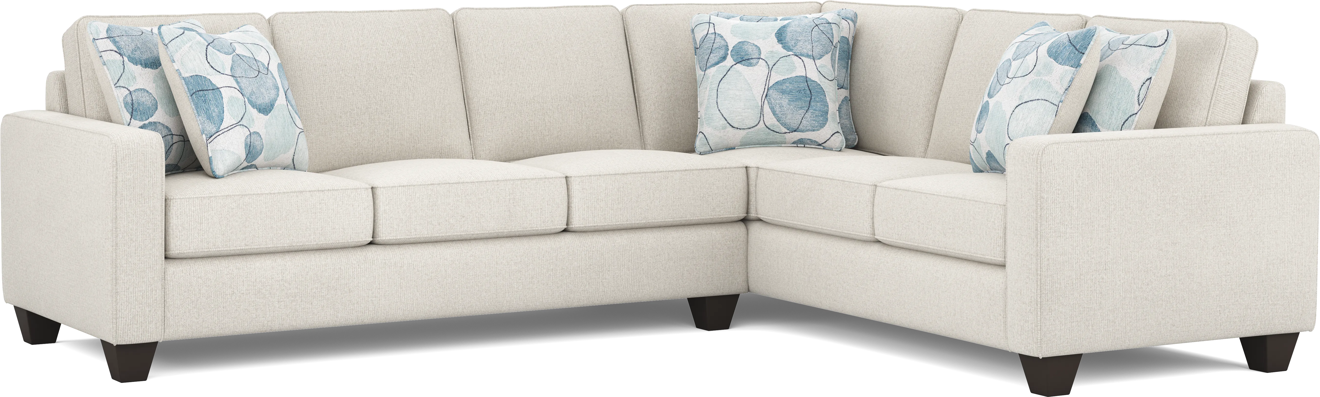 Alanis Bay White 2 Pc Sectional - Thumbnail - Image 1