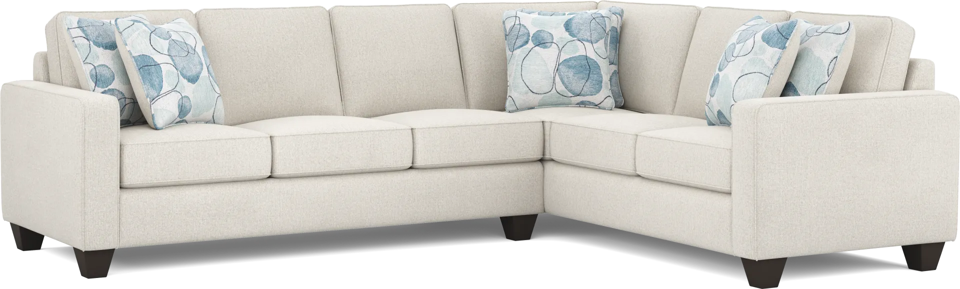 Alanis Bay White 2 Pc Sectional - Image 1