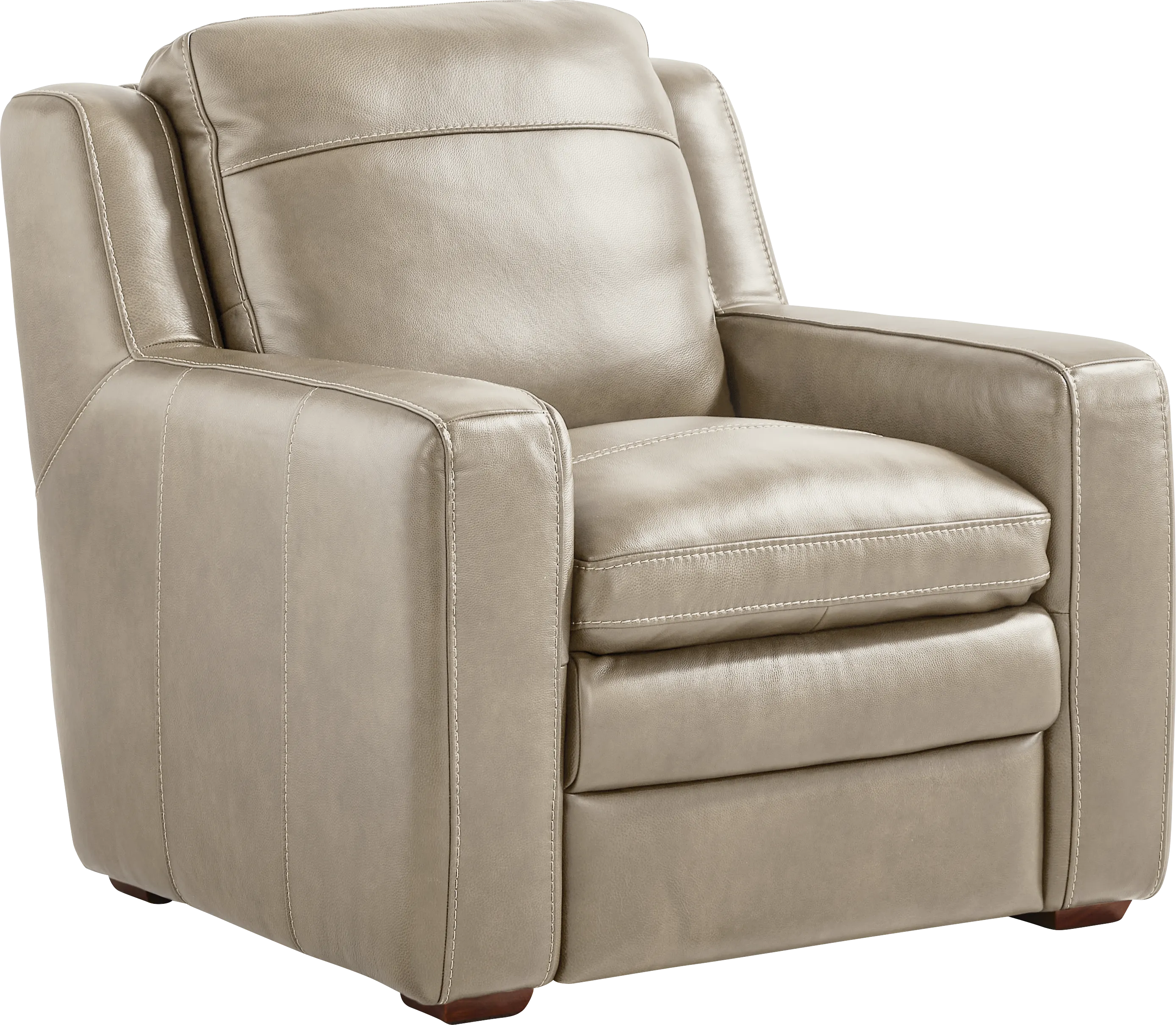 Salinger Beige Leather Chair