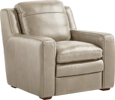 Salinger Beige Leather Chair