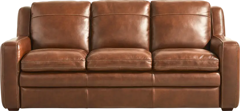 Salinger Brown Leather Sofa