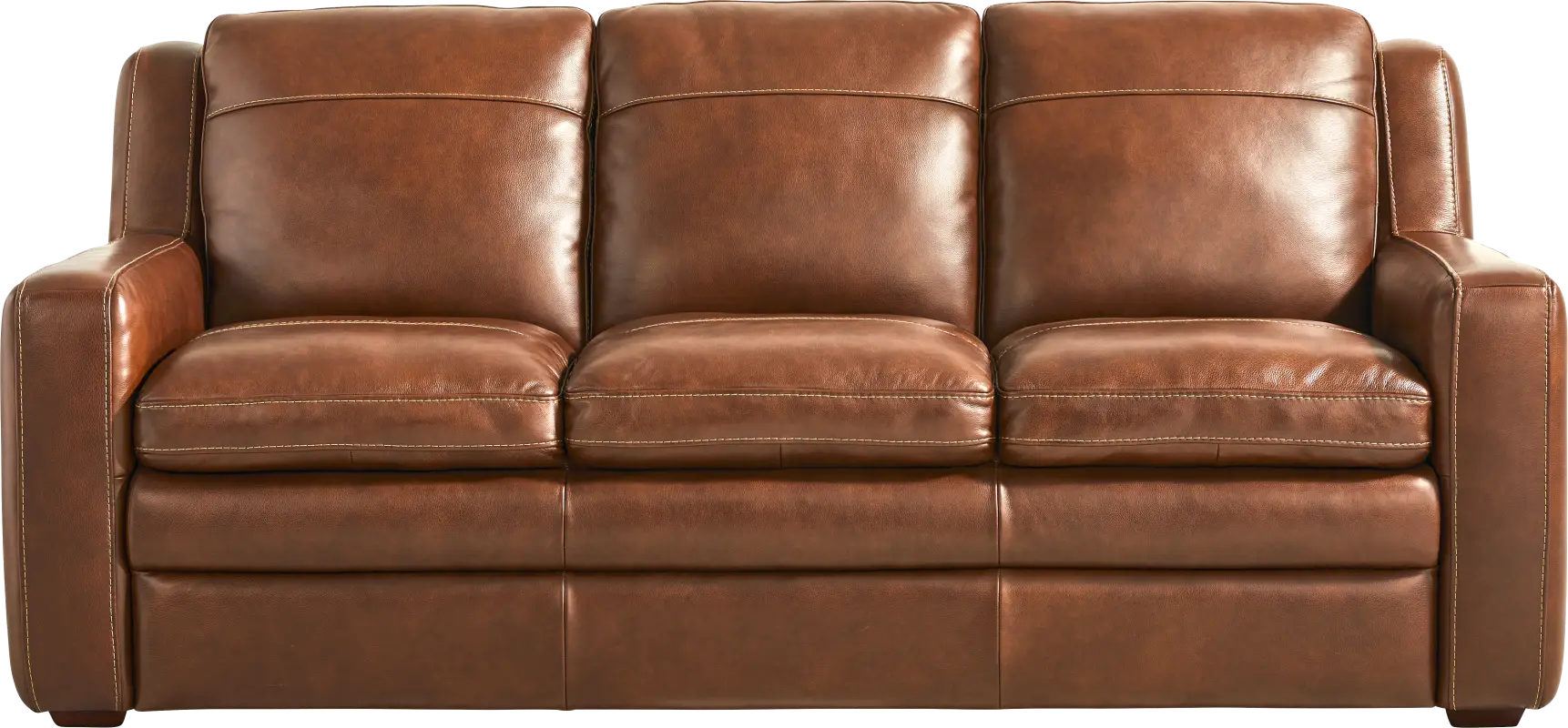 Salinger Brown Leather Sleeper Sofa