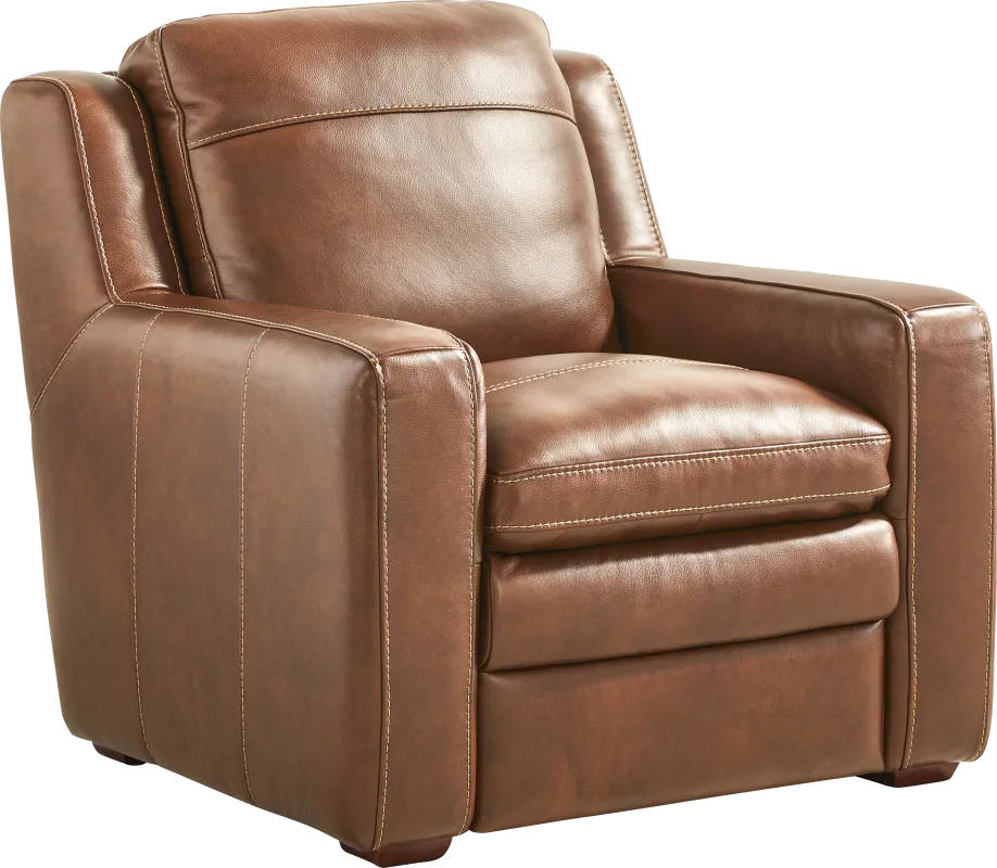 Salinger Brown Leather Chair
