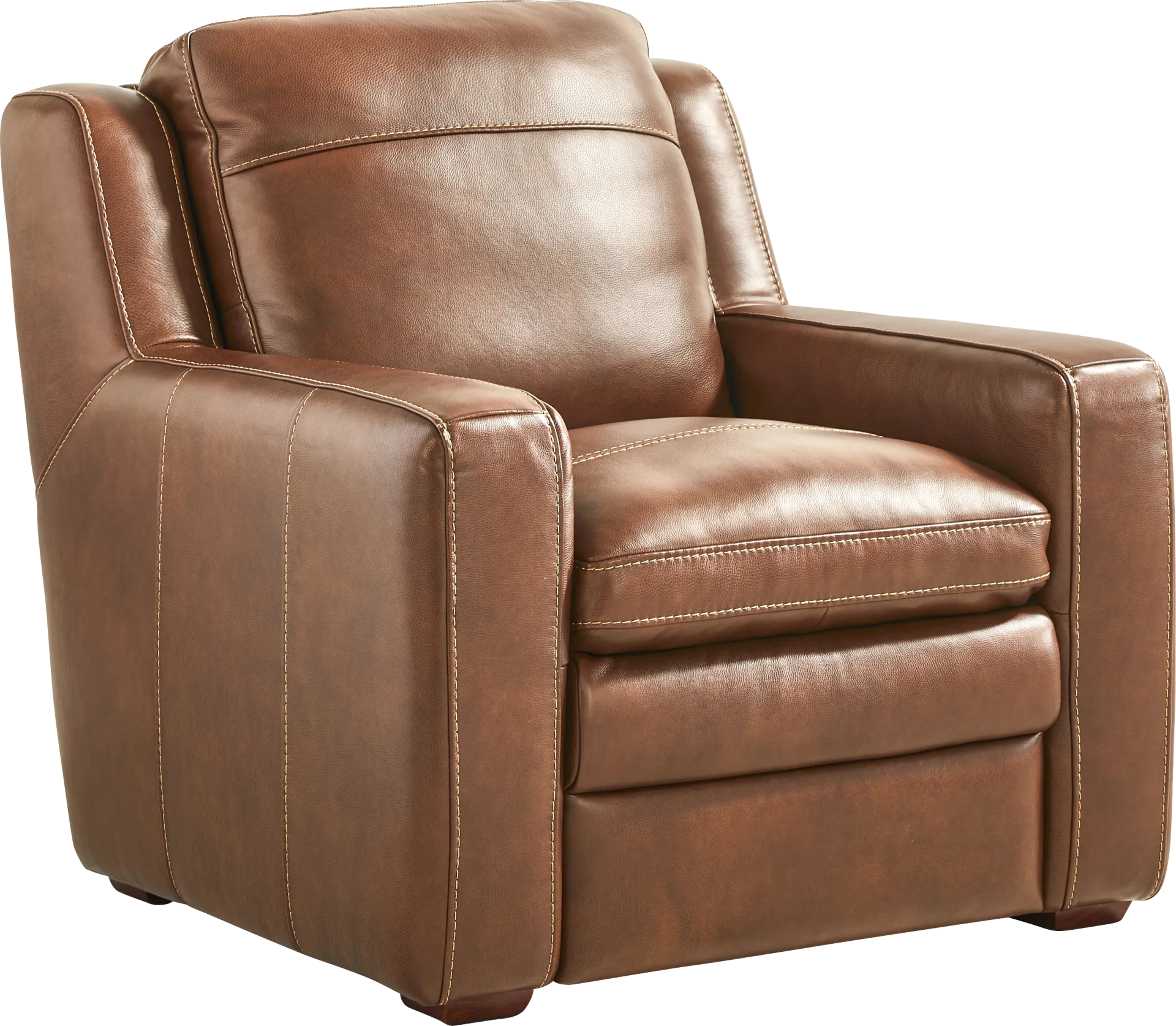 Salinger Brown Leather Chair - Image 1