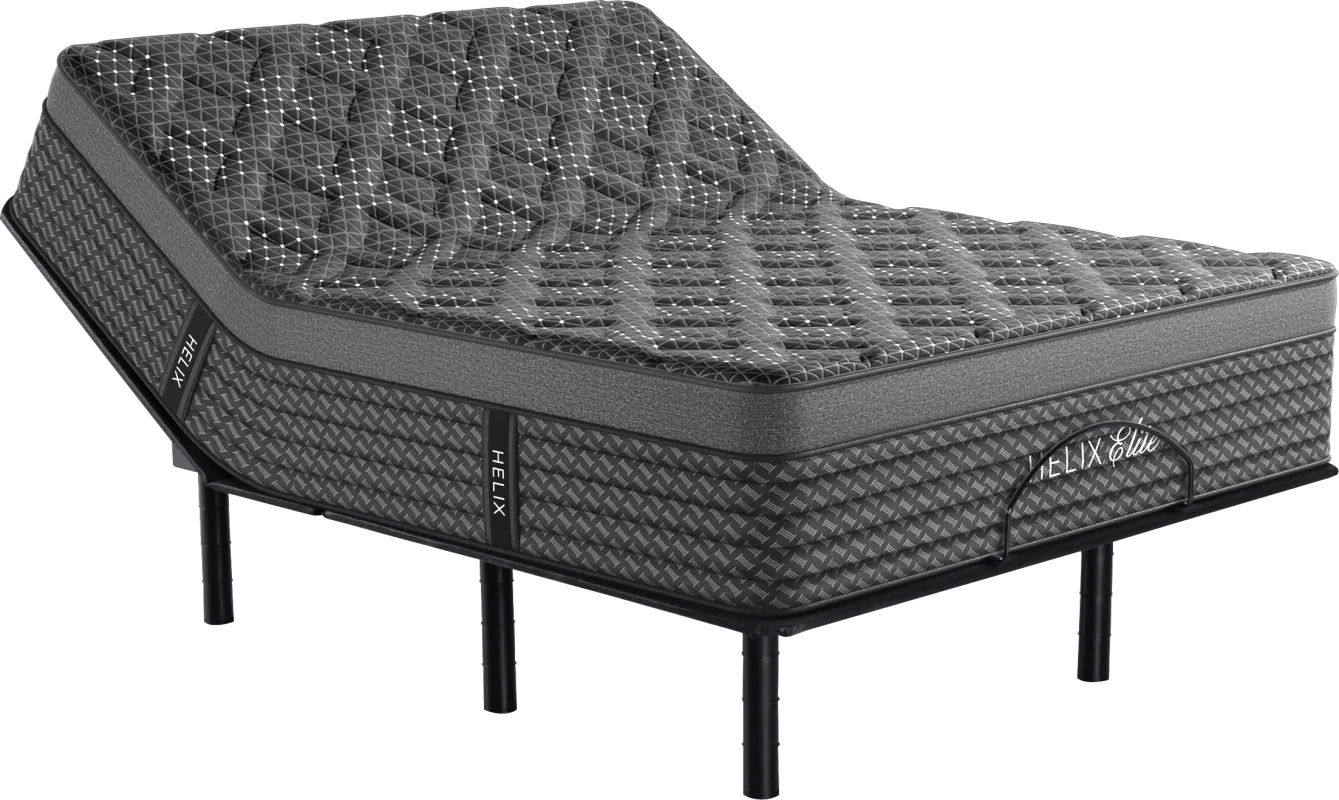 Helix Midnight Elite King Mattress Set with Head Up Only Base