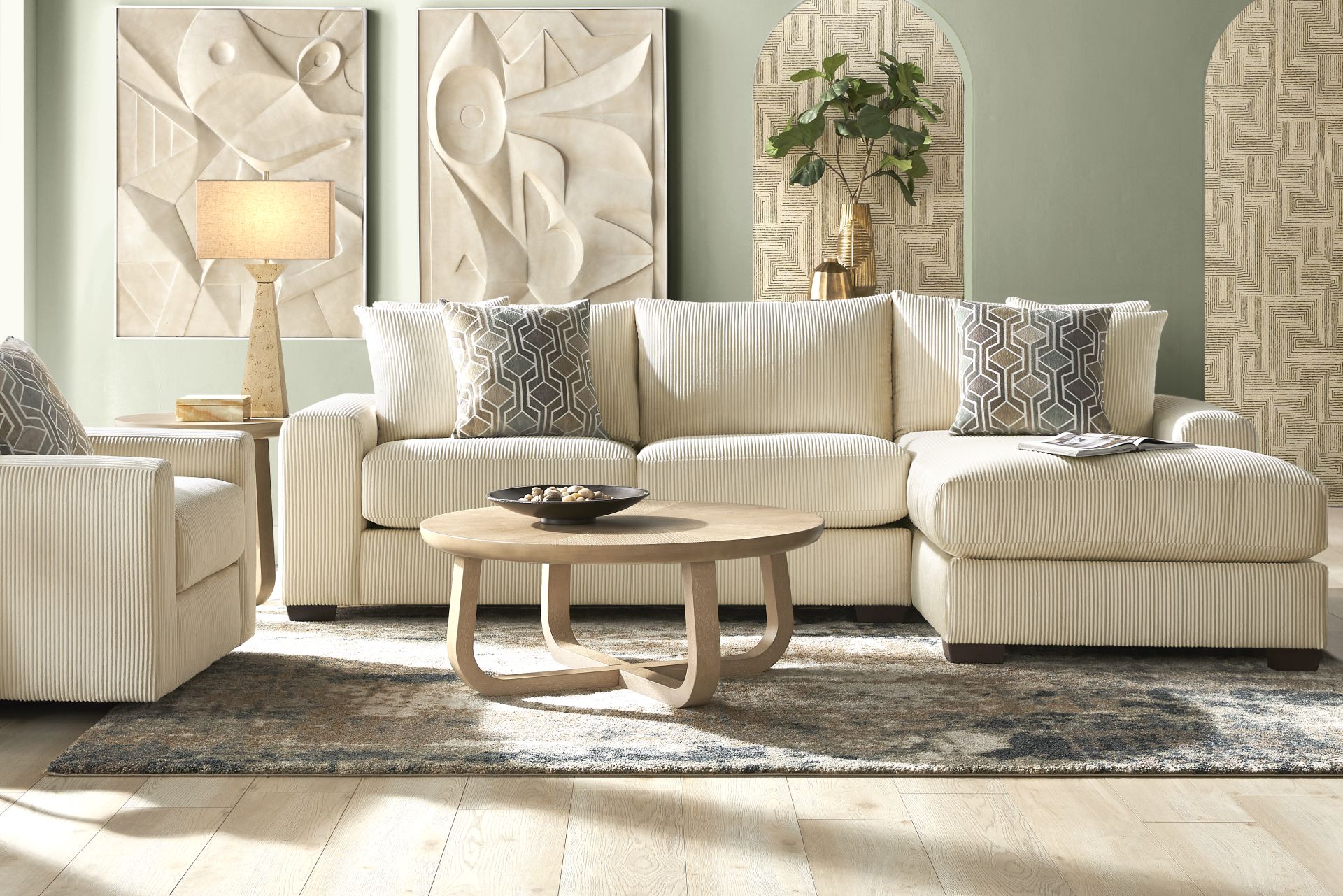 Cordelle Cream 2 Pc Sectional - Image 2