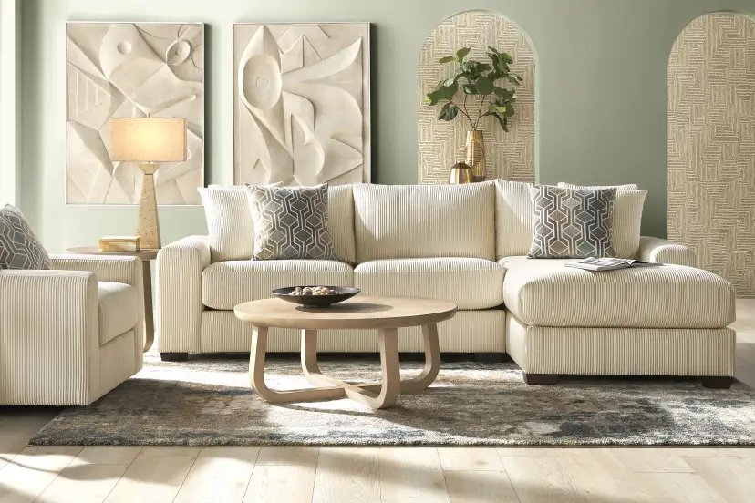 The Challenge Cream 2 Pc Sectional