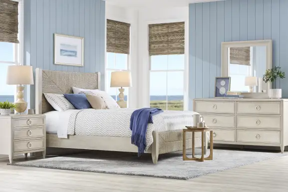 Maldive White 7 Pc Queen Panel Bedroom