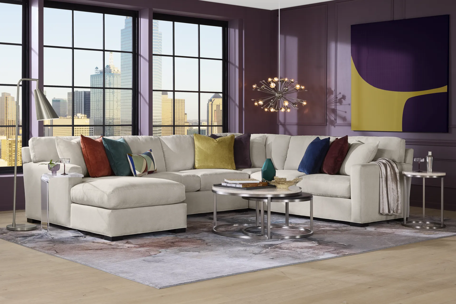 Harmonie Dove 3 Pc Sectional - Image 1