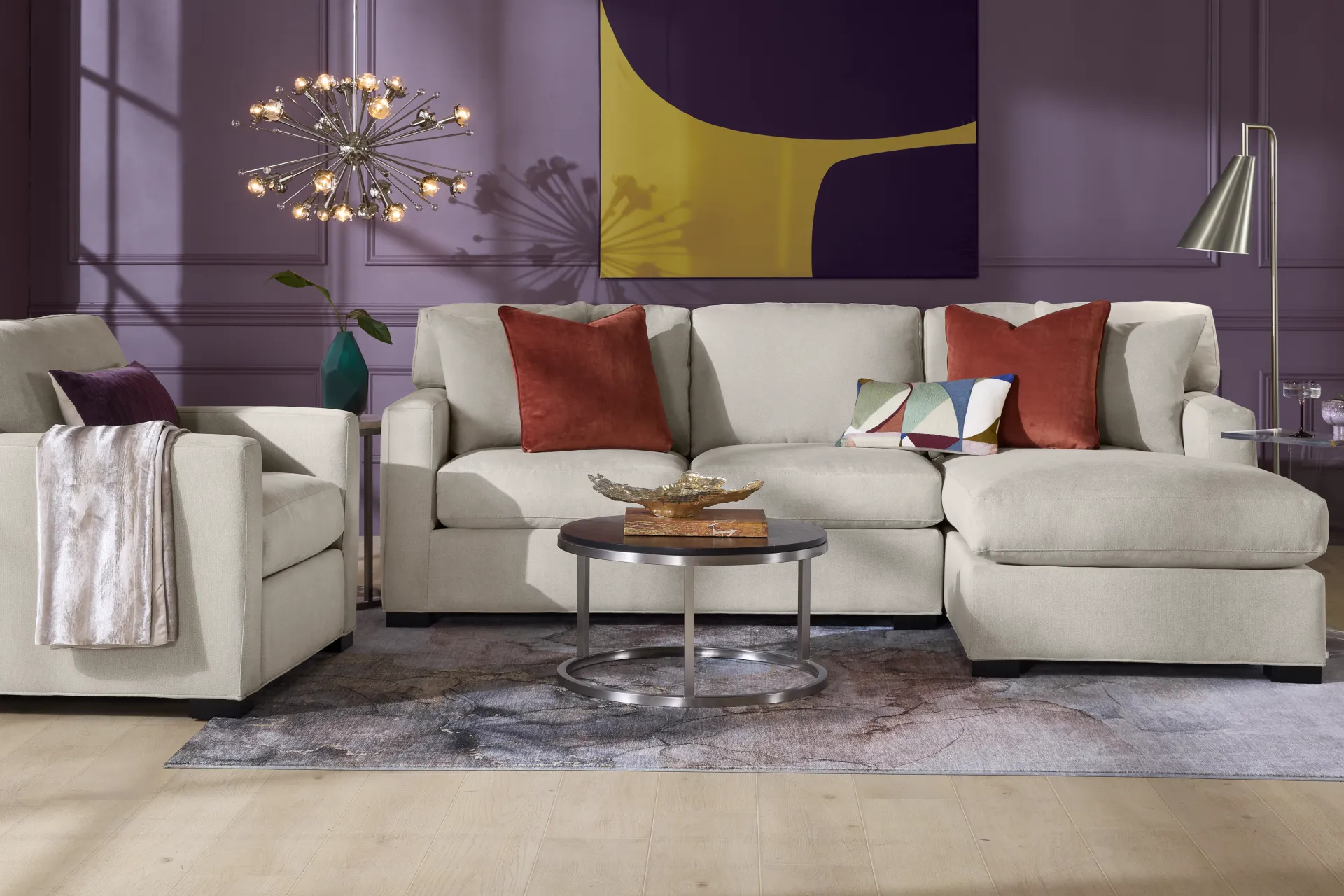 Harmonie Dove 2 Pc Sectional - Image 1