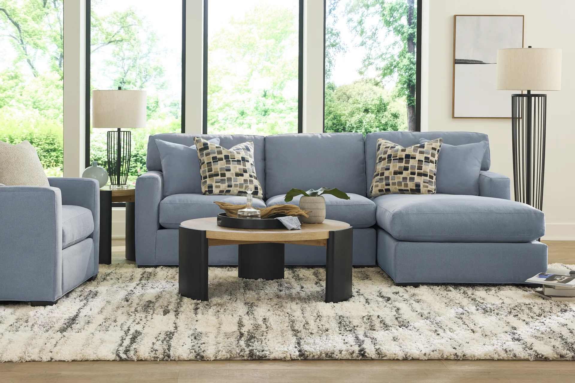 Harmonie Blue 2 Pc Sectional - Image 1
