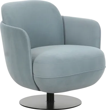 Stormwoody I Blue Swivel Accent Chair