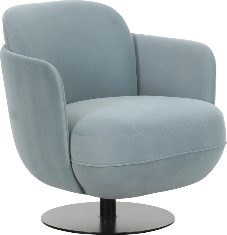 Stormwoody I Blue Swivel Accent Chair