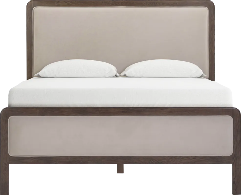 Suncier Taupe Queen Bed