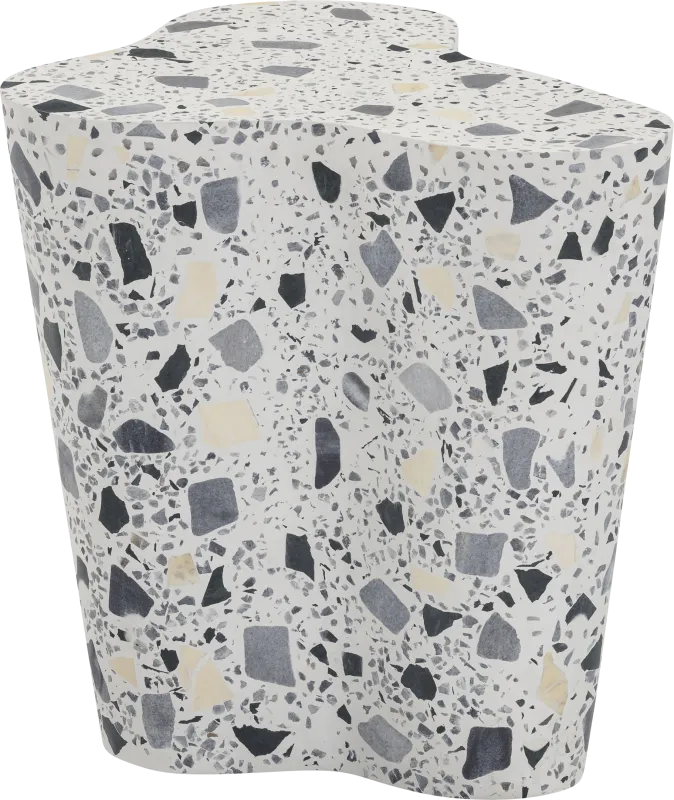 Waveshine Black and White End Table