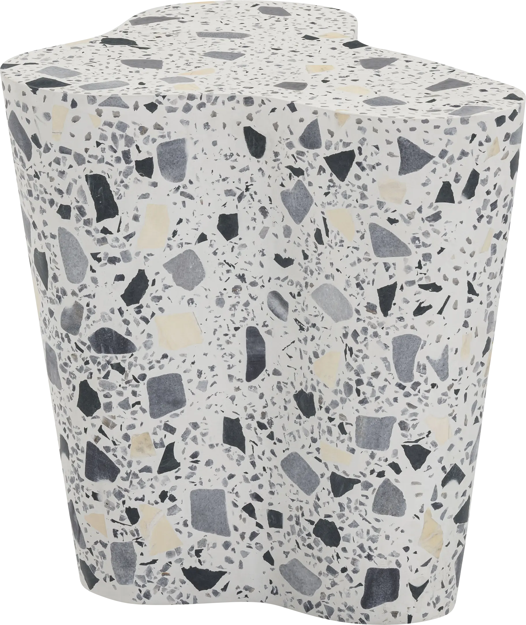 Waveshine Black and White End Table