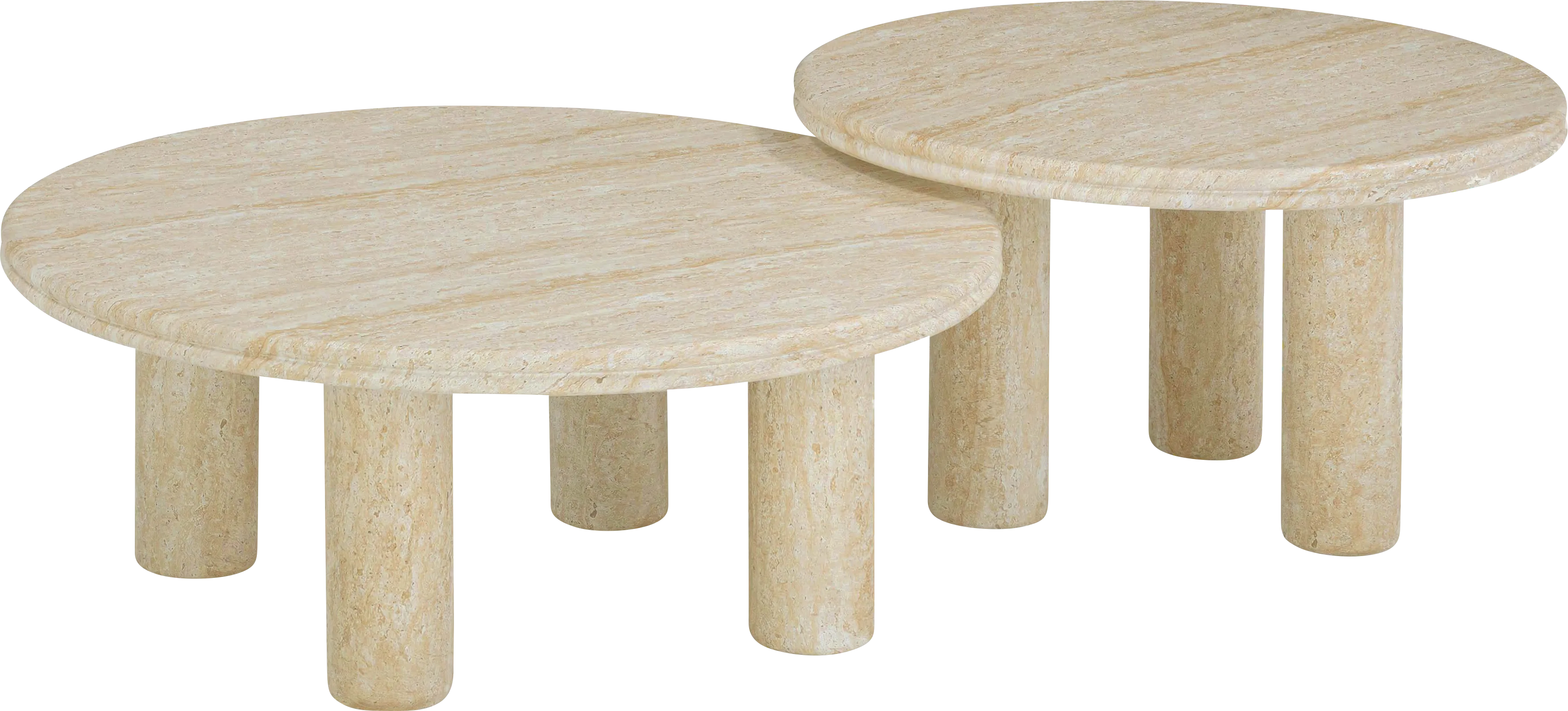 Cloverprises Light Brown Nesting Tables, Set of 2 - Thumbnail - Image 1