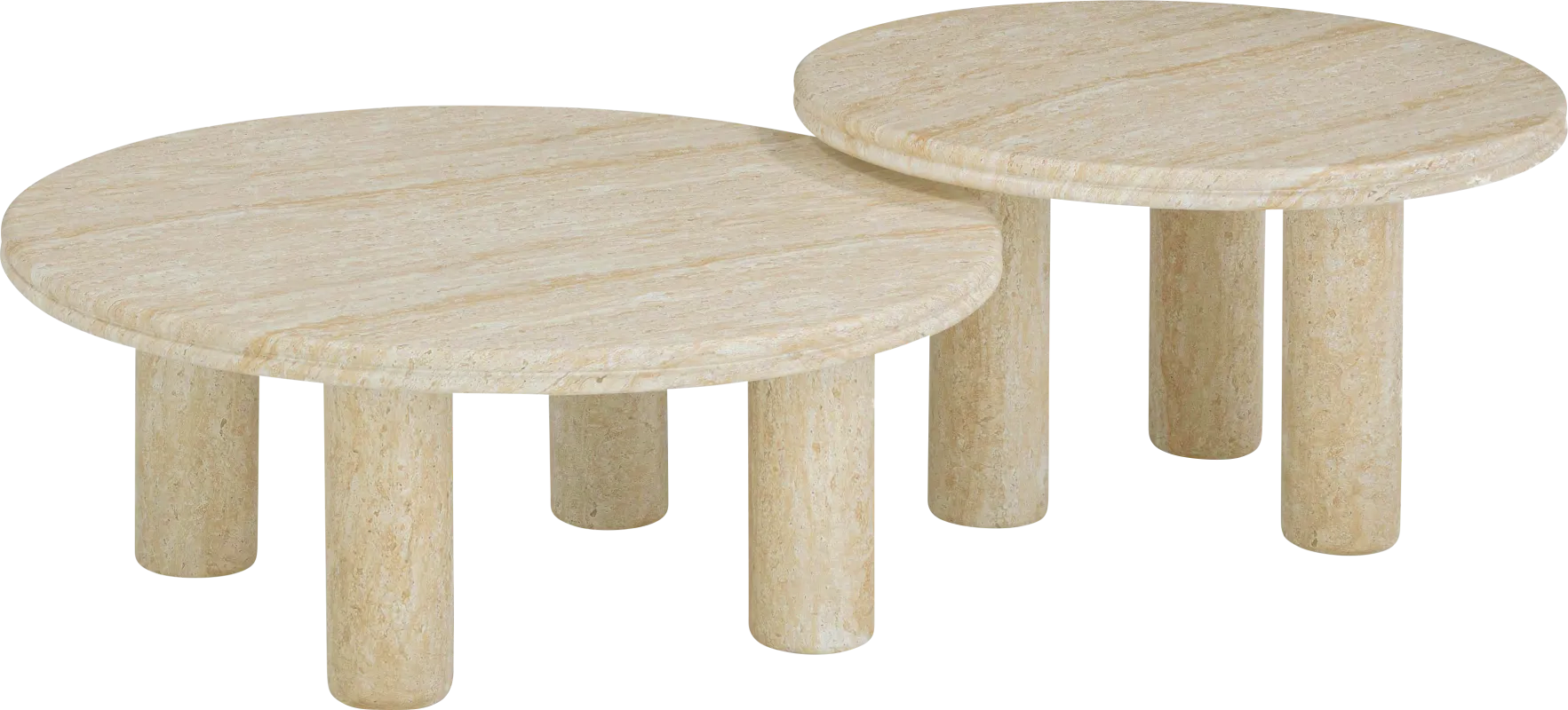Cloverprises Light Brown Nesting Tables, Set of 2