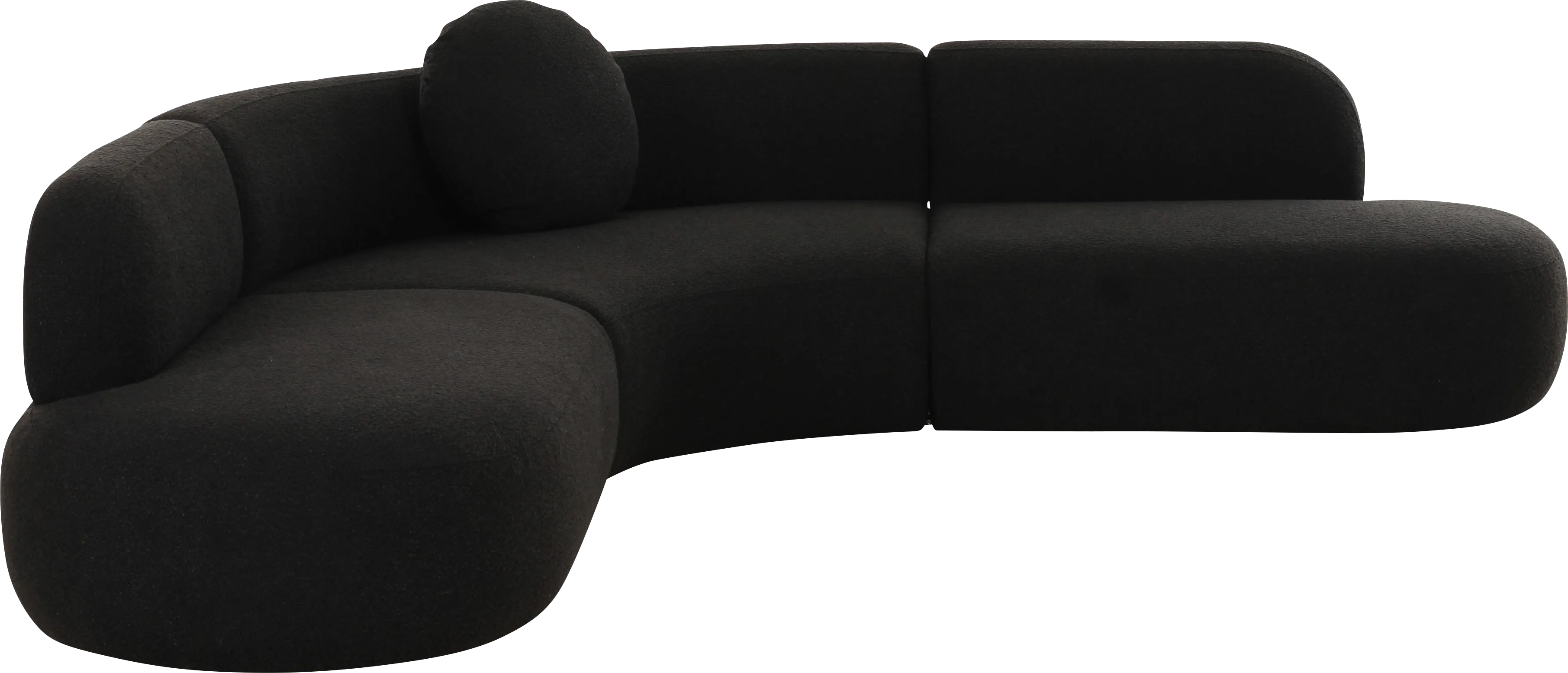 Columa Black 3 Pc Sectional - Thumbnail - Image 1