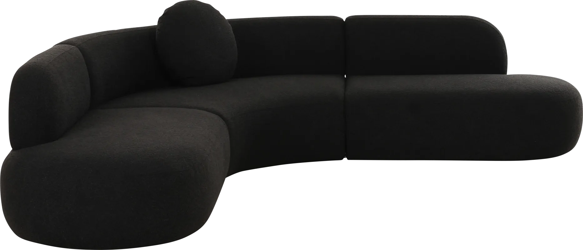 Columa Black 3 Pc Sectional