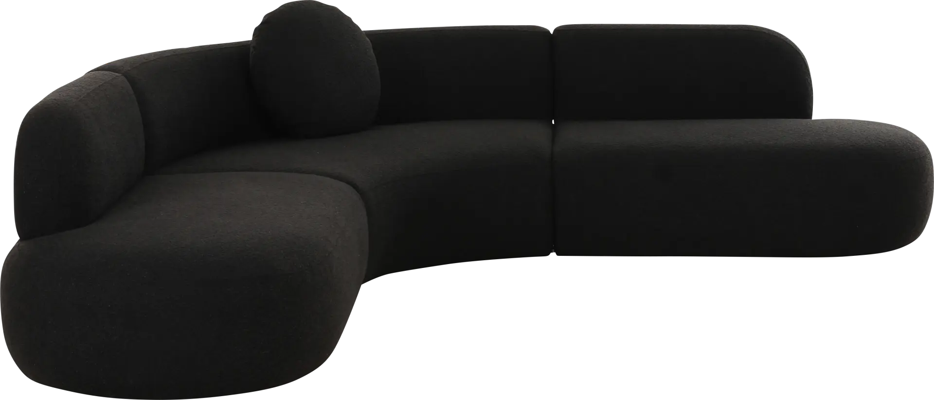 Columa Black 3 Pc Sectional