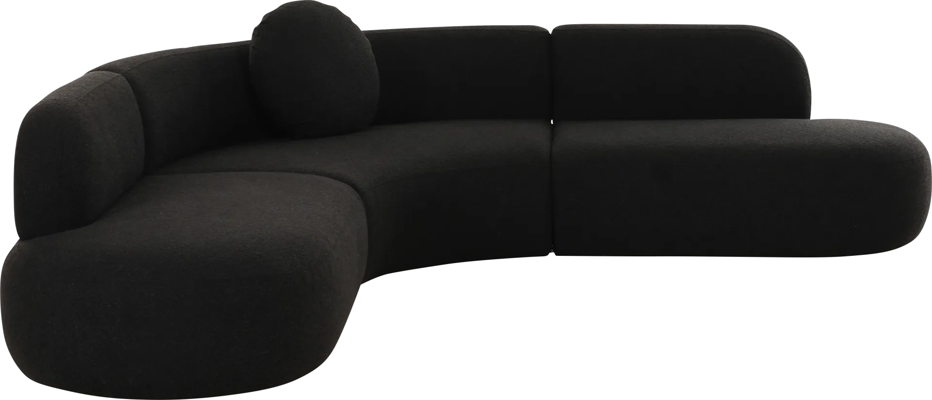 Columa Black 3 Pc Sectional - Image 1