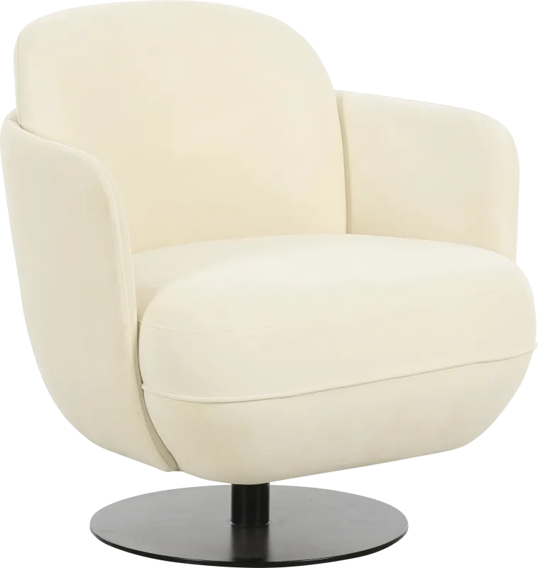 Stormwoody I Cream Swivel Accent Chair