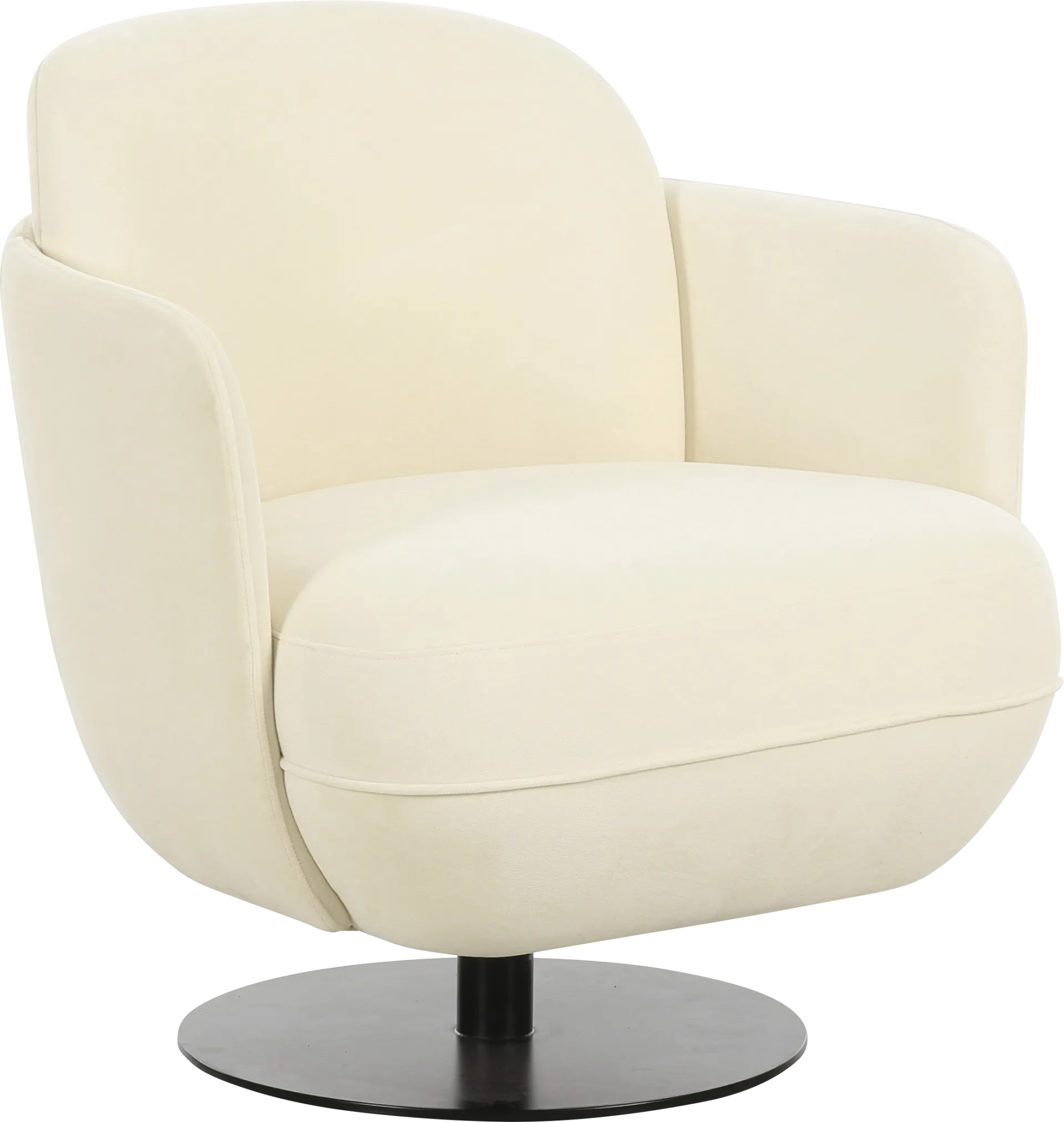 Stormwoody I Cream Swivel Accent Chair - Image 1