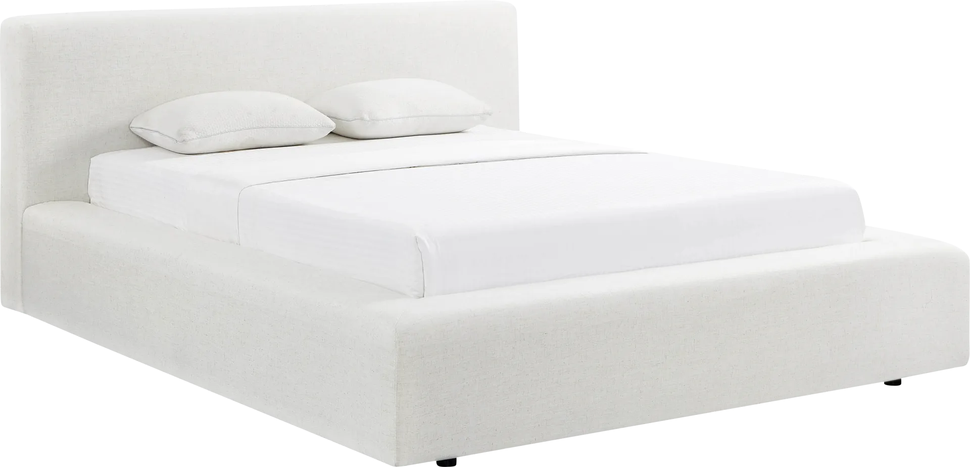 Lemonwares Cream Queen Storage Bed - Image 1